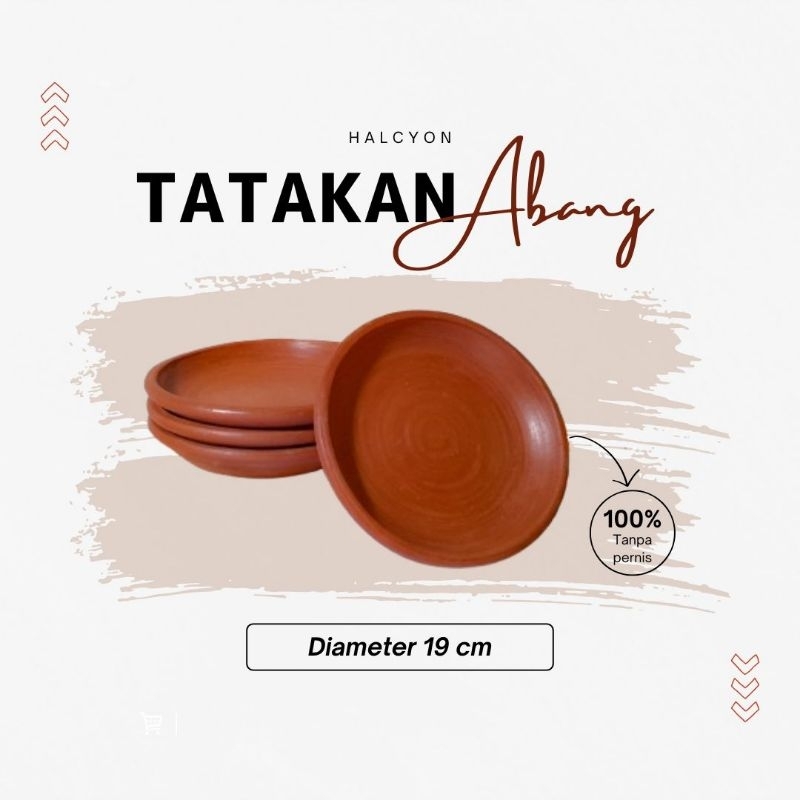 Tatakan Pot Bunga/Panci/Kuali/Wajan Tanah Liat/Merah D19 Cm