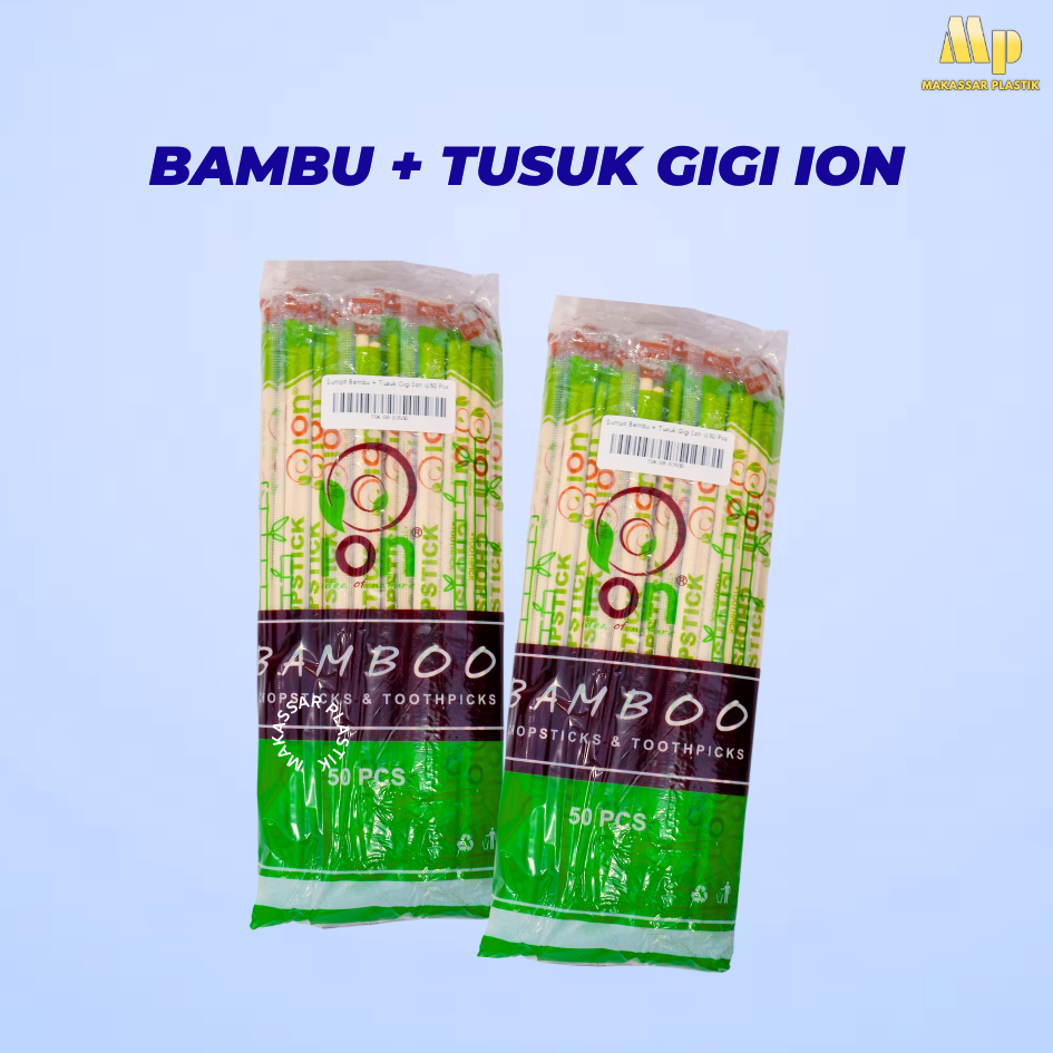 SUMPIT BAMBU ION + TUSUK GIGI / SUMPIT BAMBU / SUMPIT ION @50 PAIRS