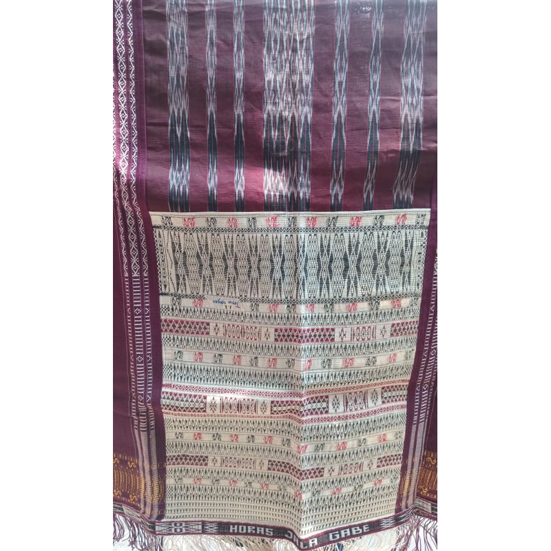 Jual ulos Ragi Hidup/pucca/paccamot TENUN TANGAN  asli Tarutung motif terbaru terlaris warna maroon 