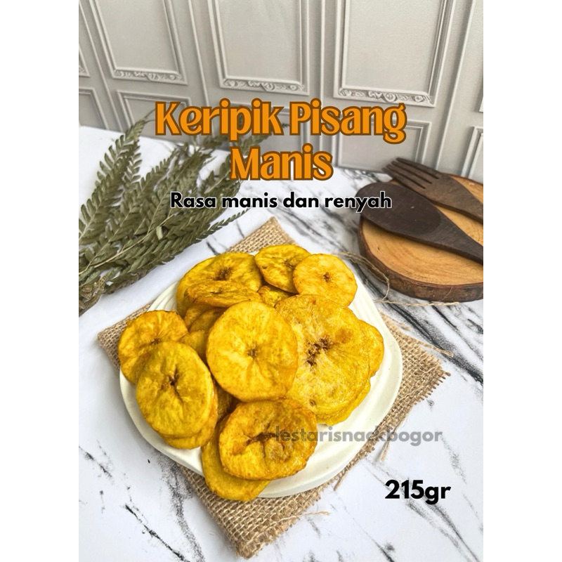 

Keripik Pisang Berat 215gr Rasa Manis