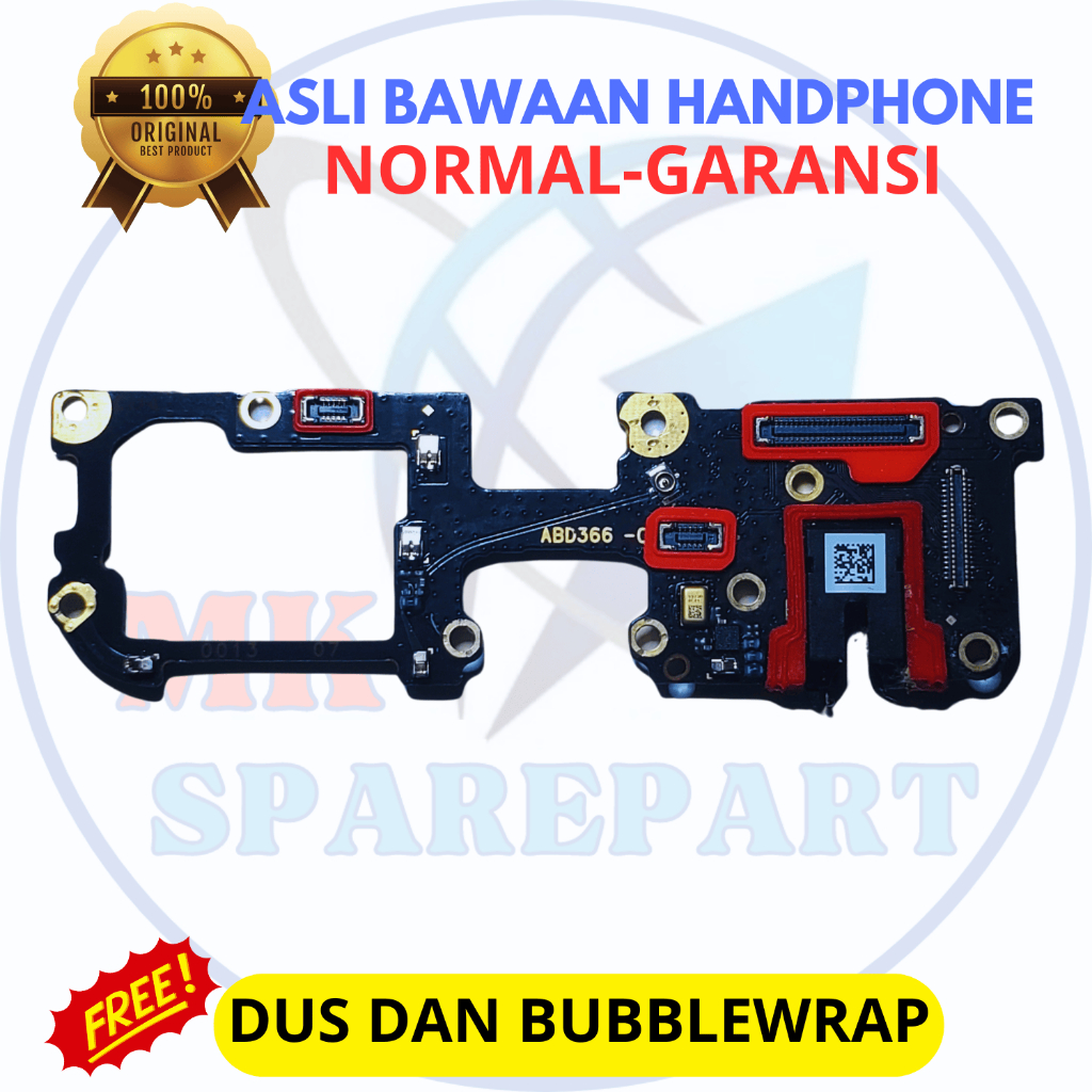 board bawah oppo reno 5 4g ori copotan - mic - konektor headset - original cabutan bawaan