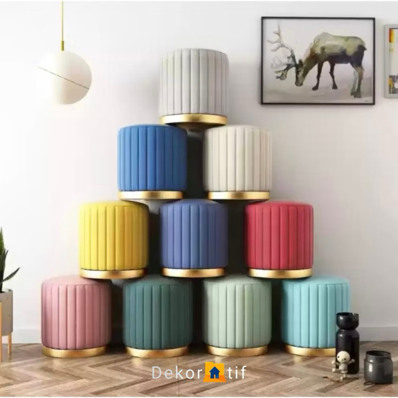 RAYA STOOL - stool sofa bulat kursi bulat minimalis kursi cafe