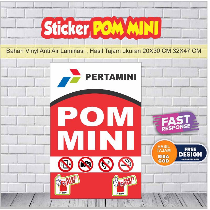 

Promo Sticker Pom mini 30x50cm Ukuran Besar