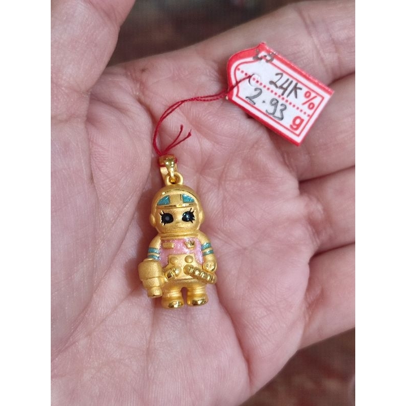 Liontin emas 24k space molly