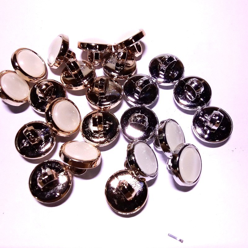 Kancing Baju Wanita Kancing Jamur Mutiara Silver Gold