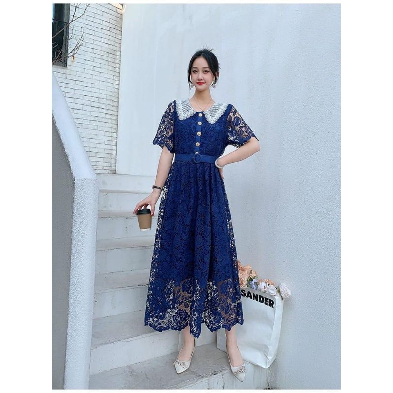 •ECLAIRE• 003 DRESS MIDI LACE WANITA MITHA