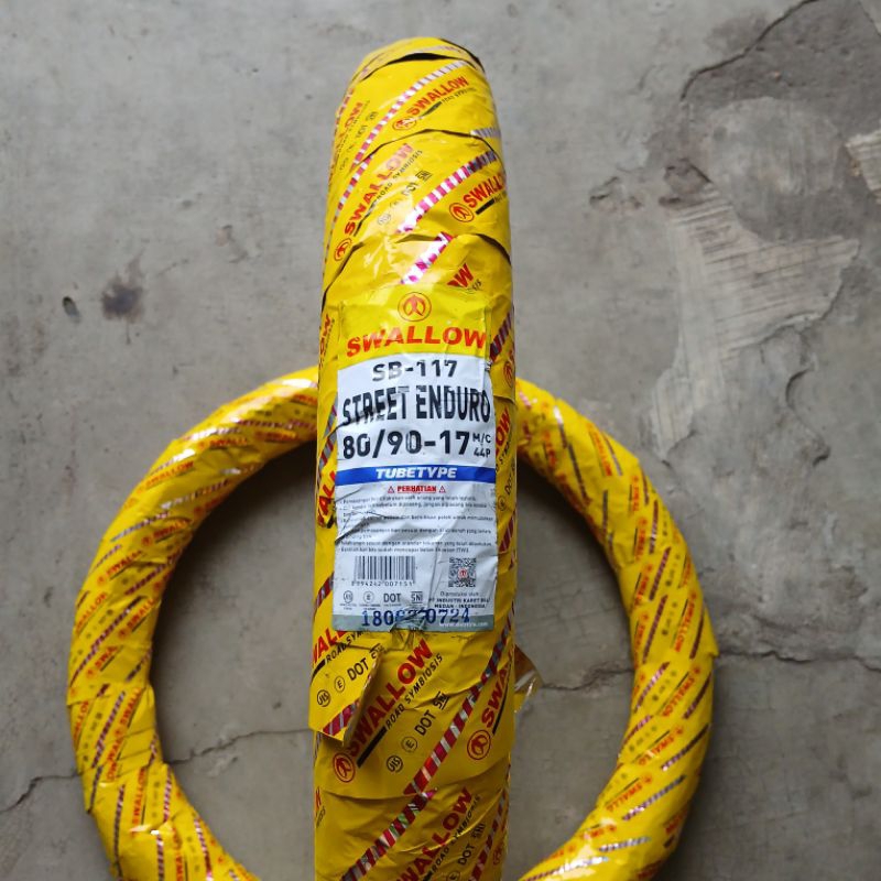 BAN LUAR MOTOR SWALLOW STREET ENDURO 80/90-17 SB 117 TUBETYPE