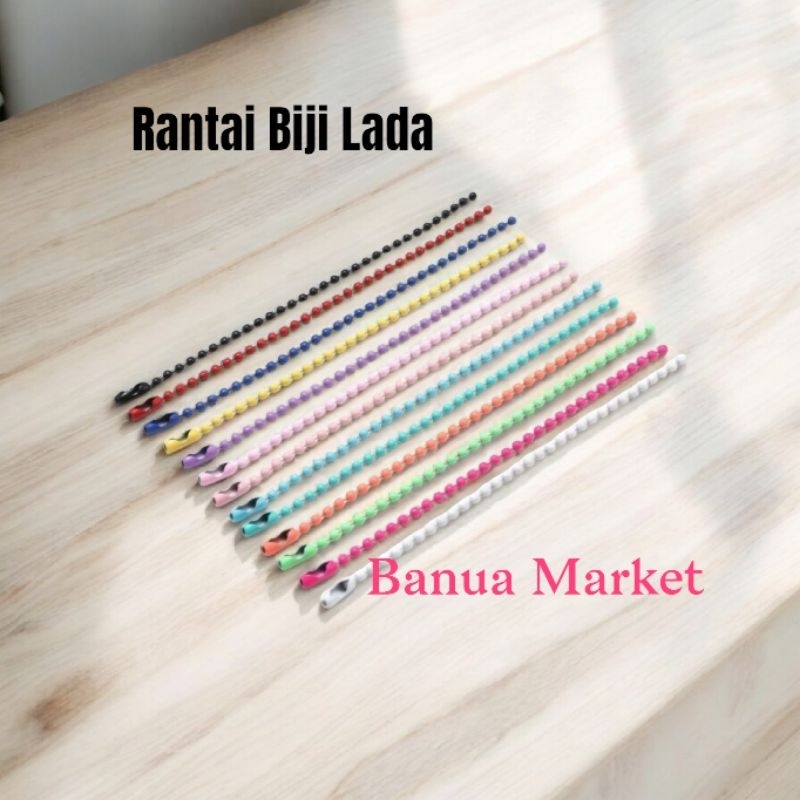 10 TALI RANTAI BIJI LADA GANTUNGAN SOUVENIR | HANGTAG |  KARTU UCAPAN