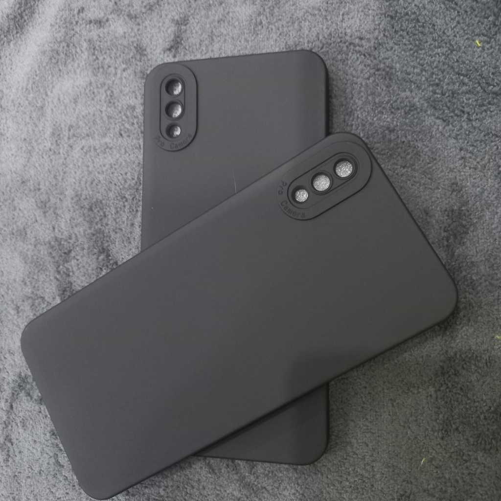 Vivo V11 Pro Casing Lembut Elastis Polos dengan Pe,indung Kamera