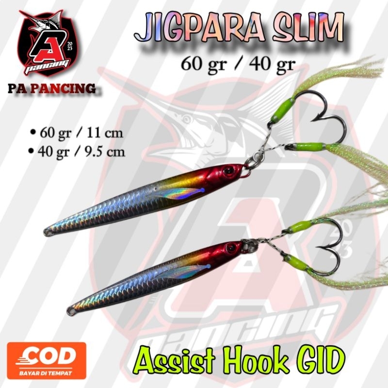Umpan Metal JigPara Slim 40gr dan 60gr