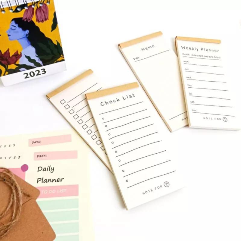

[ lem ] - Buku Notebook Catatan Kecil - wekkly - to do list - memo - check list