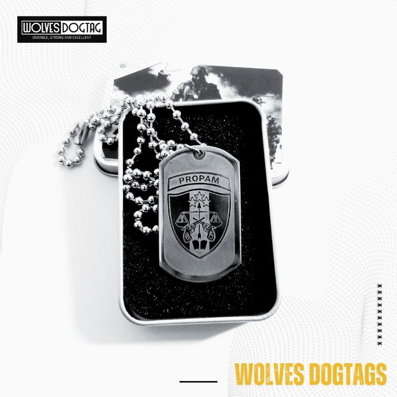 Kalung propam / Kalung logo Propam polri / Dog tag polisi / Kalung polisi