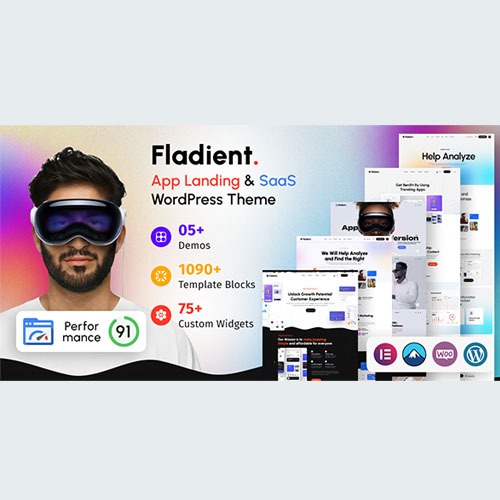 Fladient – App Landing Page WordPress Theme