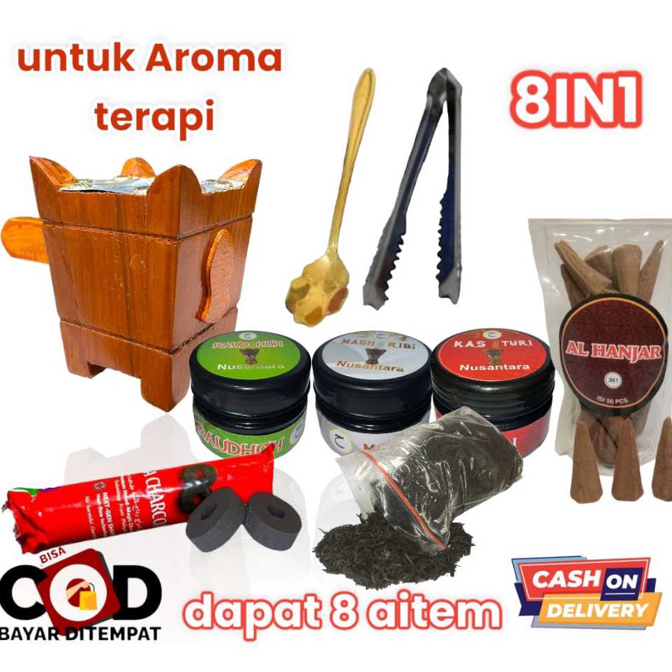 Kepoin aja paket 8in1 bukhur 361 dupa wangi arang magic mabkhara jati mini wewangian aromaterapi dup