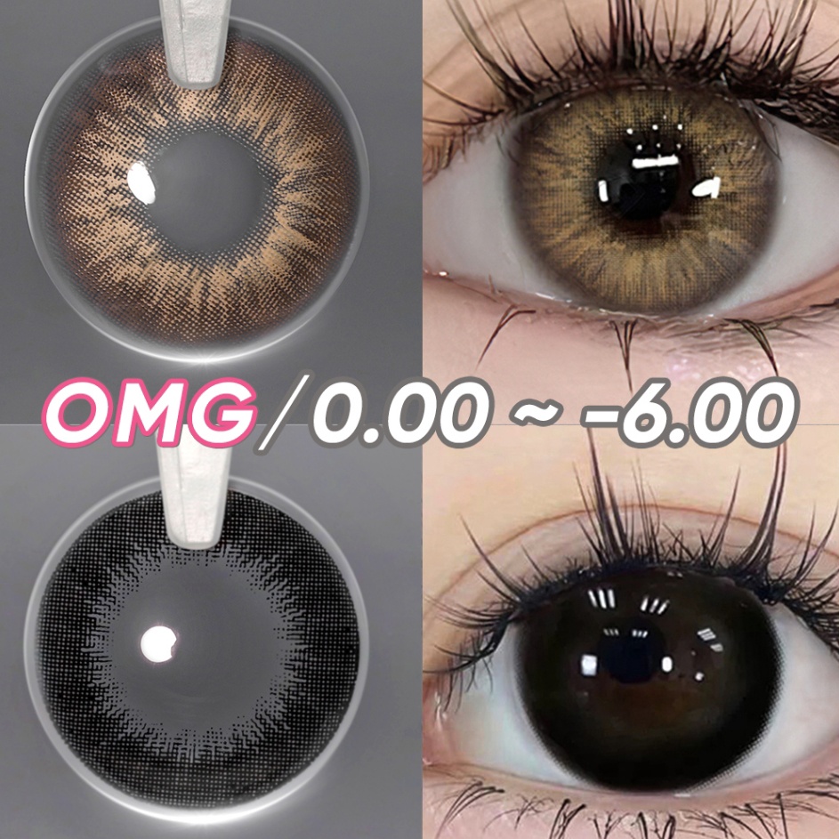 Harga Max CODMagister Softlens Minus 1 sd 6 OMG Softlens Black lensa kontak warna diameter 14MM soft