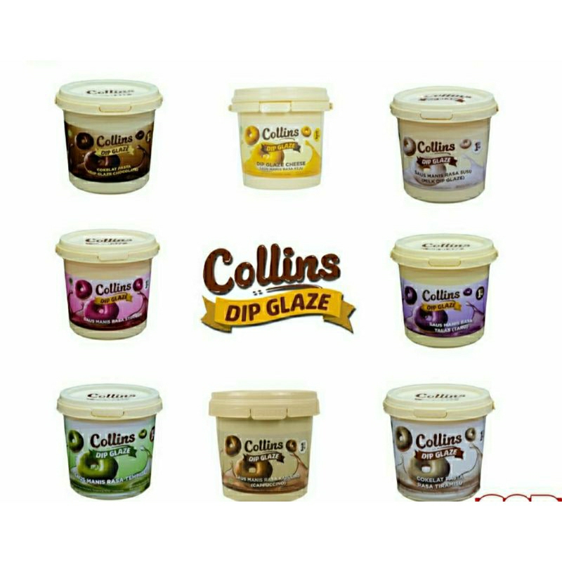 

COLLINS DIP GLAZE 1Kg(Kemasan Pail)TOPPING&Filling BEST SELLER
