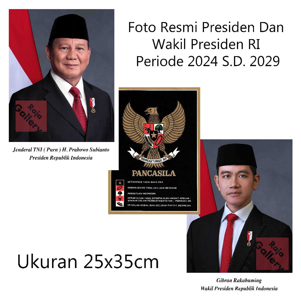 

Foto Presiden - Wakil Presiden (Resmi dari Setneg) Poster Presiden RI