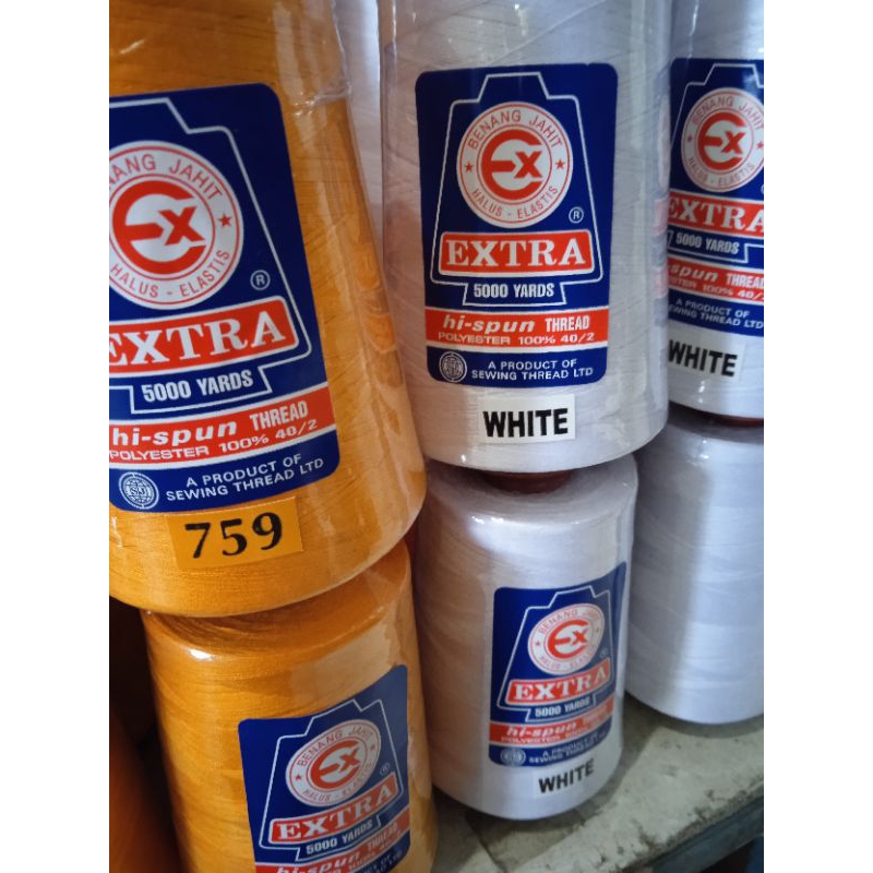 Benang extra jahit 5000yrd perlusin