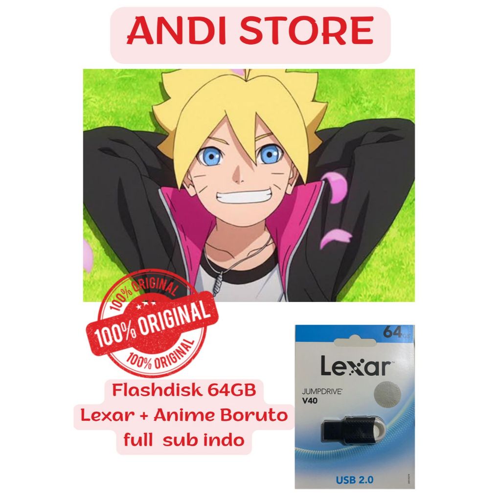 flashdisk 64gb Lexar + Boruto sub indonesia