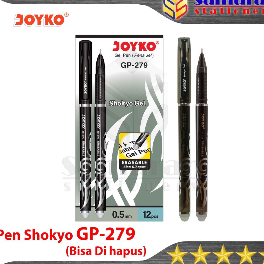 

Premium Erasable Gel Pen Joyko Shokyo GP 279 Pulpen Cabut GelPen Shokyo GP279 5 mm Bisa Dihapus