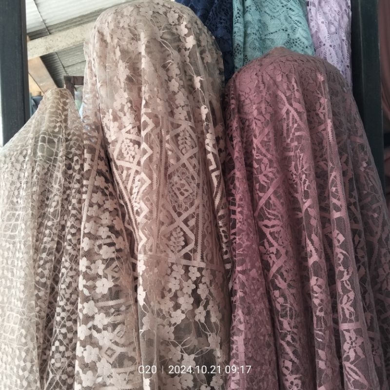 Harga/0,5 m | Kain Tile Santili Premium / Kain Tile Santili Meteran / Bahan Kebaya