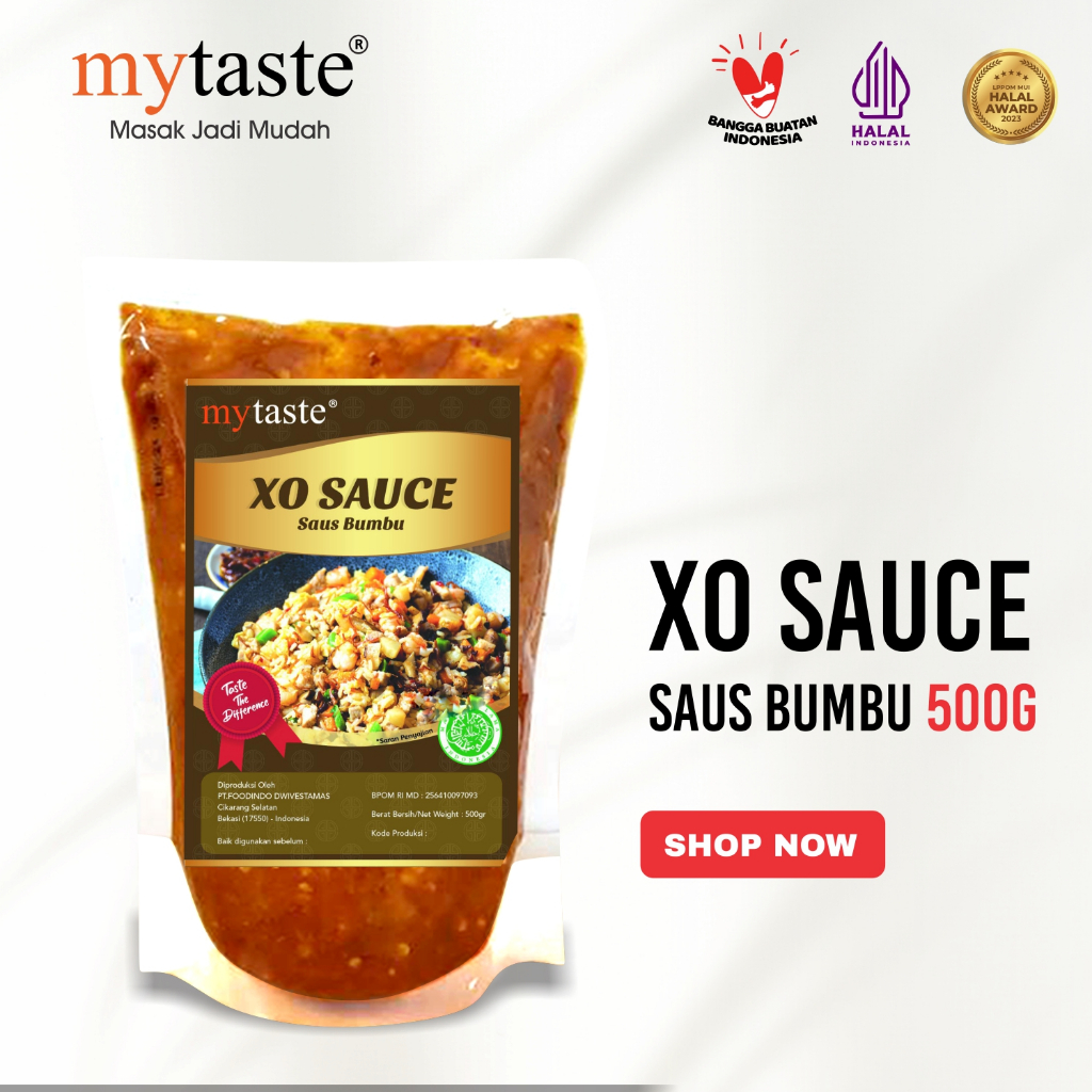 

mytaste xo sauce ebi saus kemasan 500g / saus xo halal / saus ebi udang