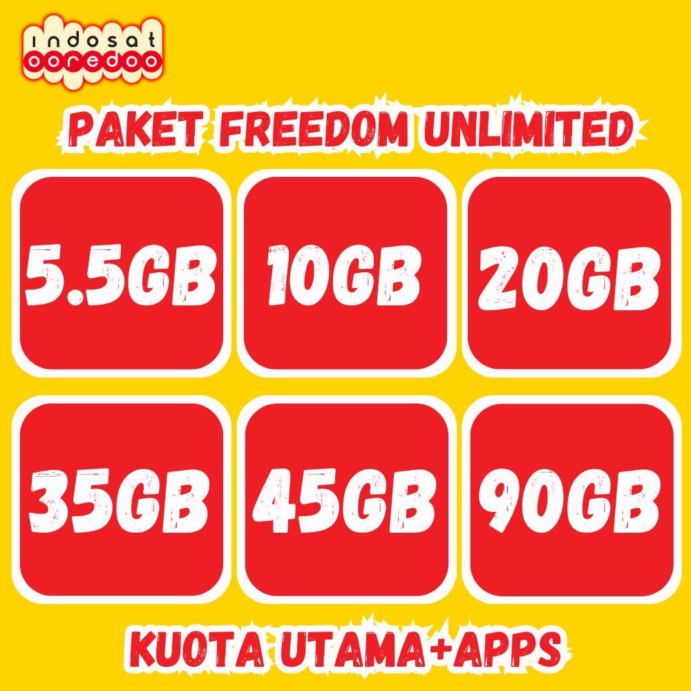 Paket Data Indosat Freedom Unlimited 30 Hari
