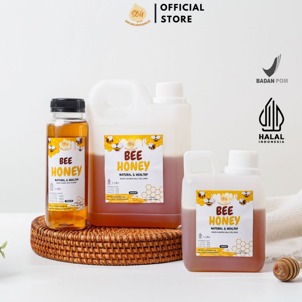 

SBG Bee Honey Madu Multi Flora Original 1kg 500gr 100gr