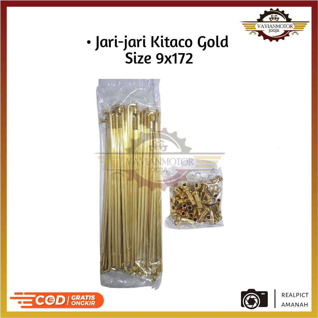 Ruji Jari Jari Motor All Motor Gold Jari-jari Gold 9 x 172 Ori Original Kitaco TDR TAD Racing Fastbi