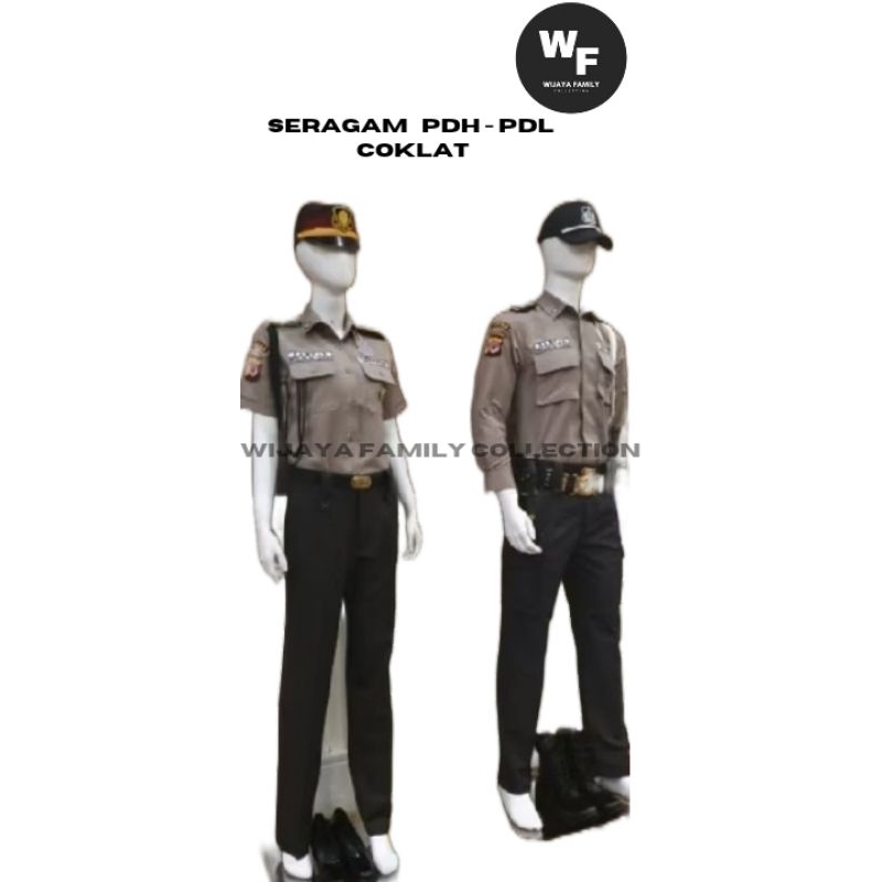 seragam satpam pdh pdl coklat seragam pdh coklat seragam pdl coklat seragam satpam coklat terbaru se
