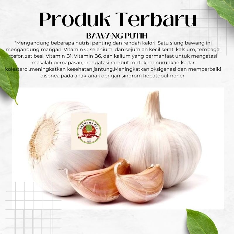 

Sayur Fresh 250gr 500gr 1kg Bawang Putih besar murah fast delivery