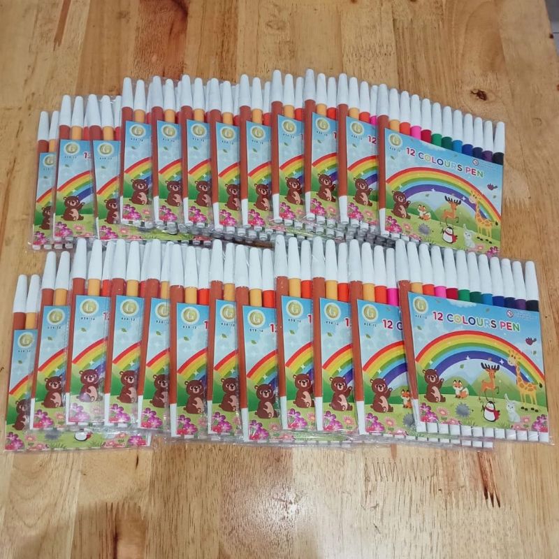 

Clear cair besar warna warni / pemsil warna air 12 warna