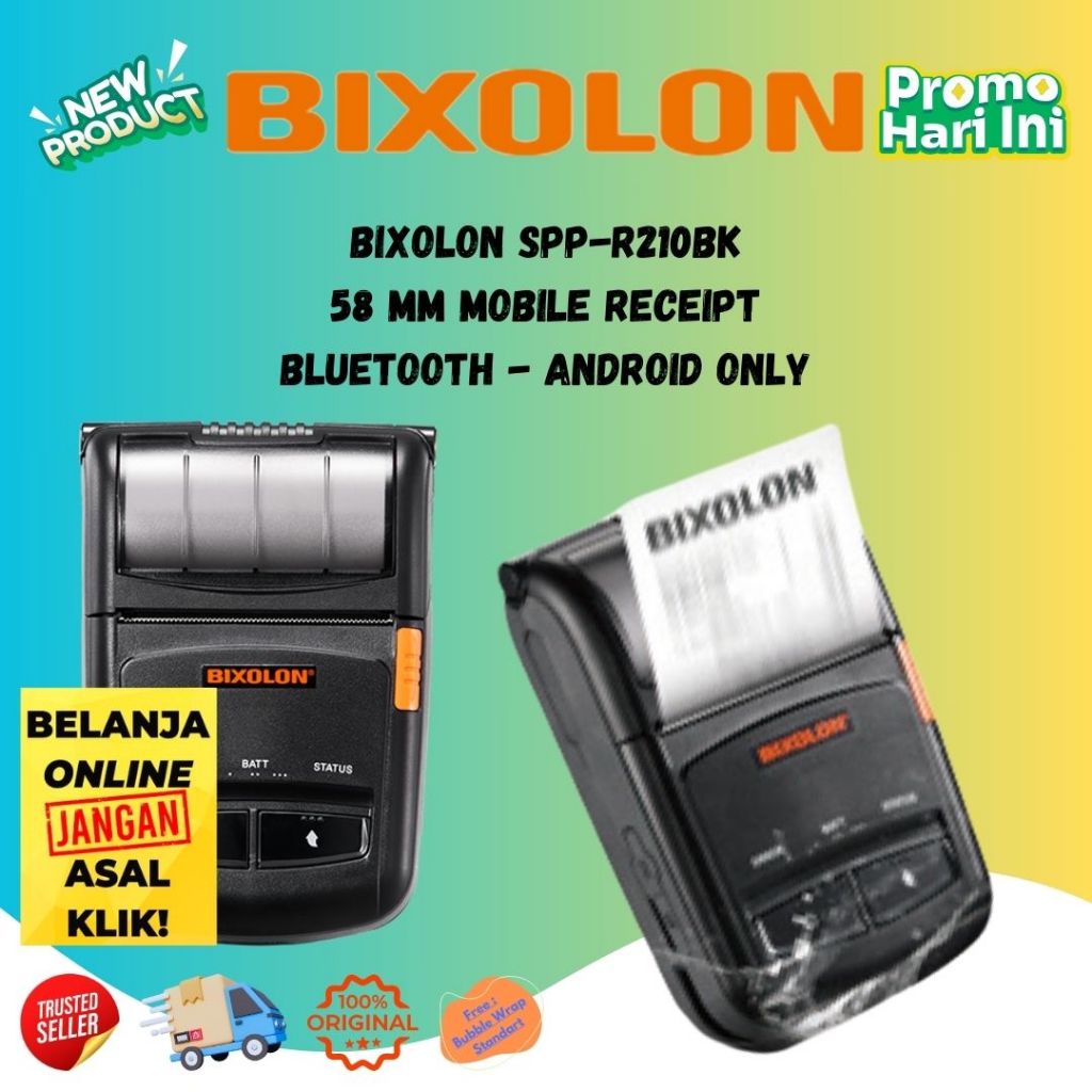 Bixolon SPP-R210BK R210 BK R210 mPOS Mobile Printer USB Bluetooth Original Garansi Resmi