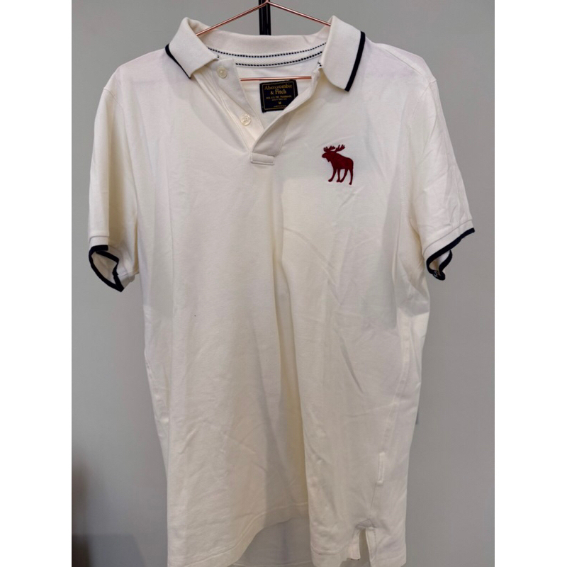 ABERCROMBIE & FITCH POLO TSHIRT WHITE MAN AUTHENTIC RARE ITEM