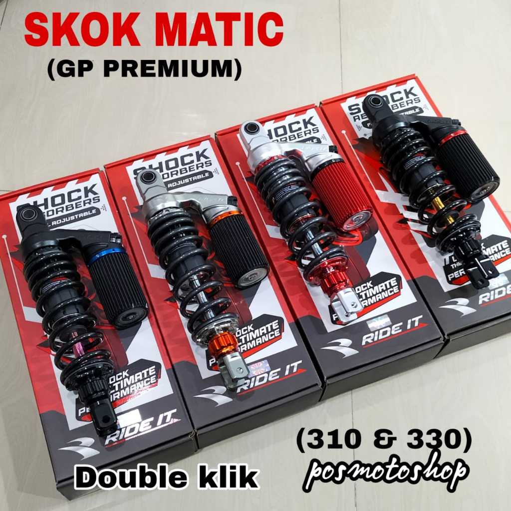 Shock Ride IT GP Premium Tabung Skok MATIC Mio Skok Vario Tabung GP Skok Belakang 310cm 330cm