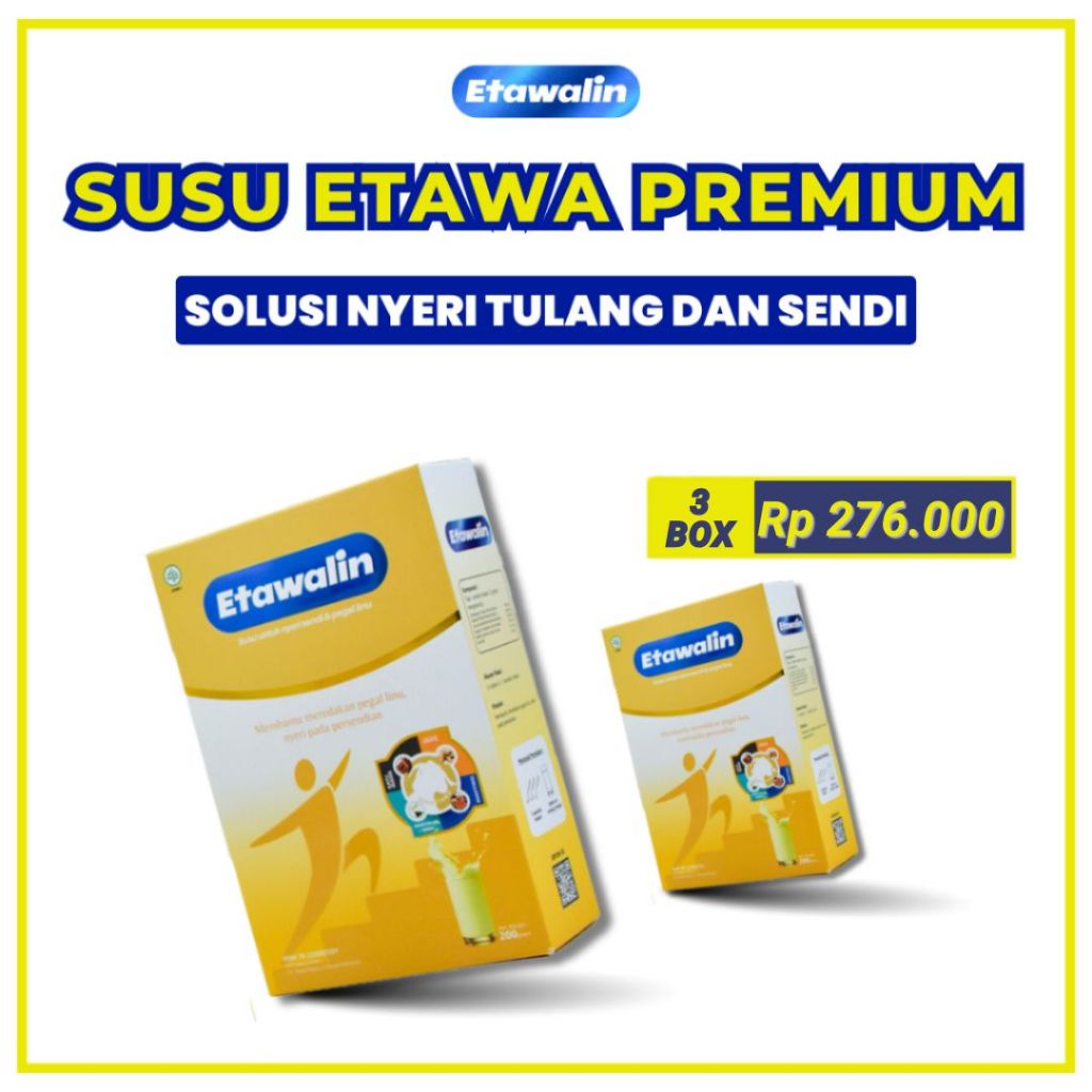 

Etawalin Susu Etawa Nyeri Tulang Sendi Asam Urat Original 3 Box