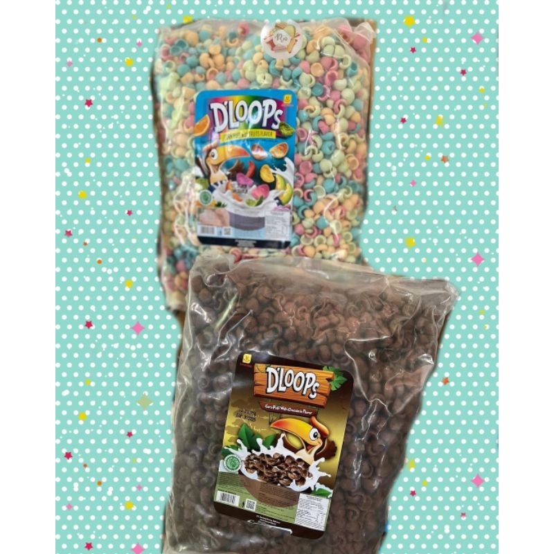 

D'LOOPS sereal rasa coklat & buah/ choco chips
