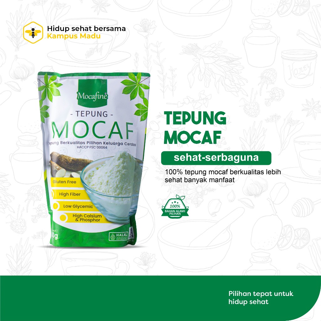 

Tepung Mocaf / Tepung Singkong Free Gluten Organik Rendah Glikemik