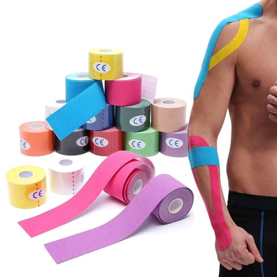 Kanesio Tape / Tapping / Kinesiology Tape 5cm x 5m Pelindung Otot Olahraga Fitness Tapping
