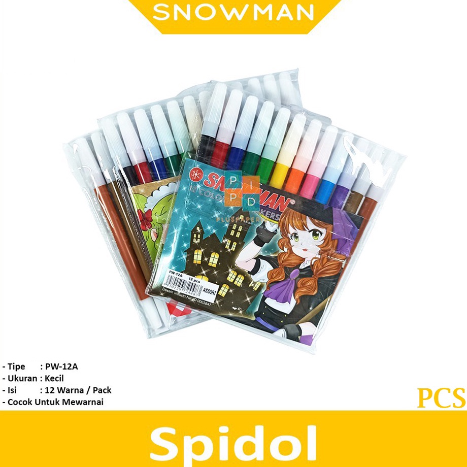 

Diskon SNOWMAN Spidol Kecil Marker 12 Warna sn pen Set