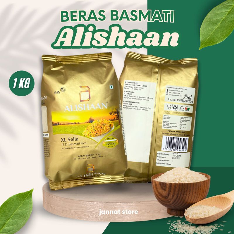 

BERAS BASMATI ALISHAAN ASLI KEMASAN 1KG