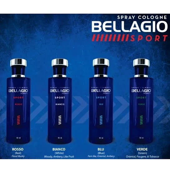 Bellagio SPORT 100ml 100% ORI TERSEDIA ALL VARIAN - Parfum Perawatan Tubuh - Toserba Gadjah - Ekonom