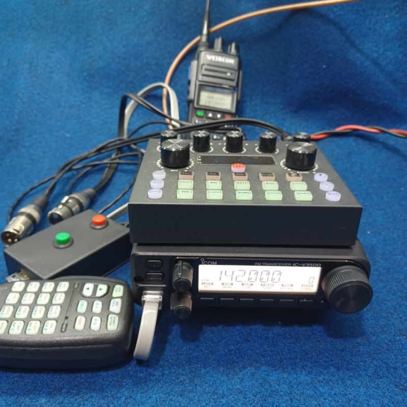 PTT BOX UNTUK RIG ICOM V3500  SOUNCARD V8 ATAU MIXER