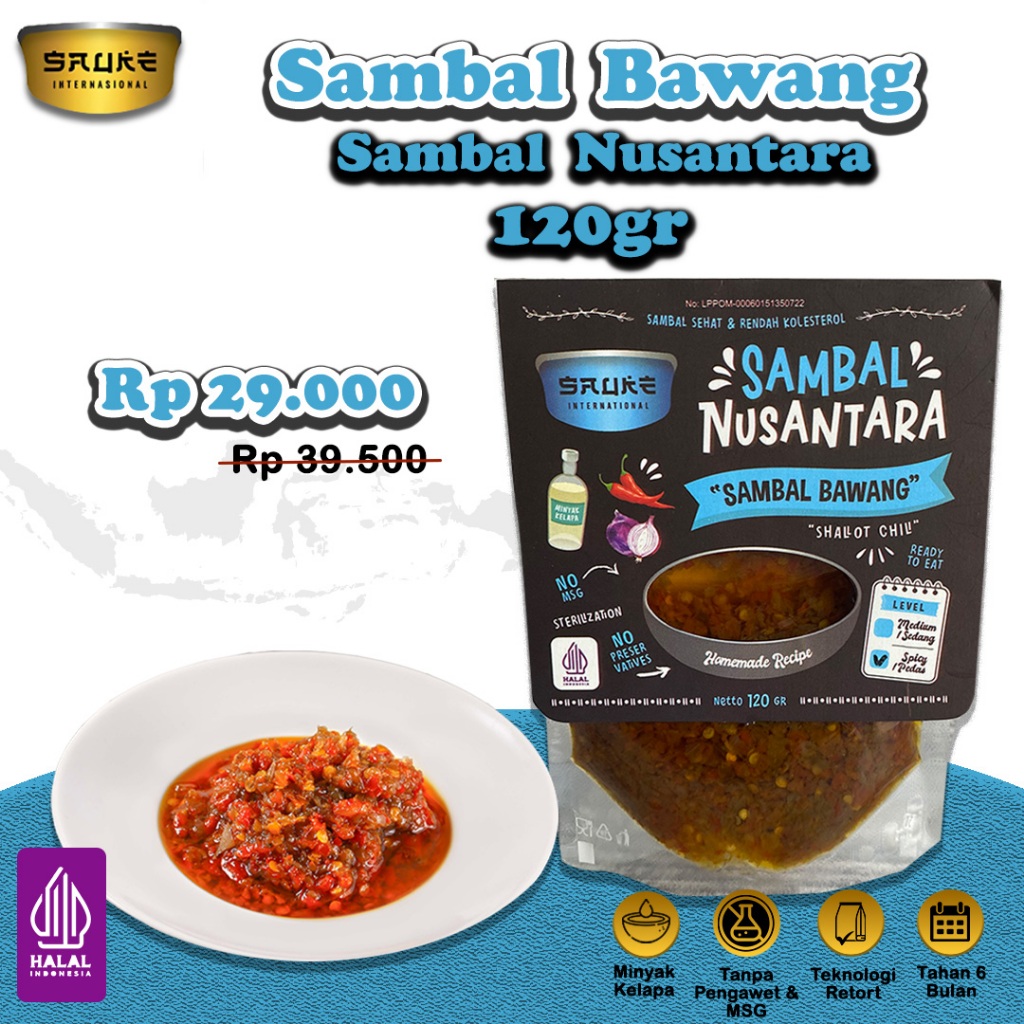 

SAUKE Sambal Bawang Tahan 6 Bulan Suhu Ruang