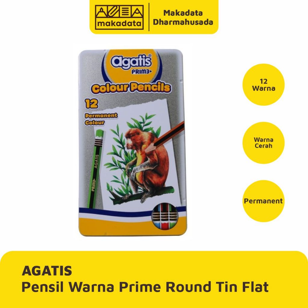 

PENSIL WARNA AGATIS 12 WARNA SQUARE TIN FLAT (1 SET)