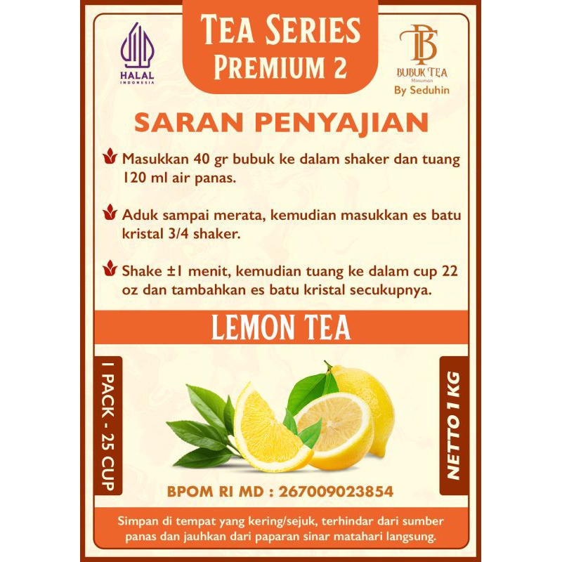 

Ay00! Bubuk Minuman Lemon Teh 1kg Halal Premium