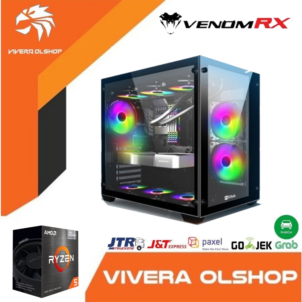 PC KOMPUTER GAMING BERAT, RTX 3050,RYZEN 5 5600G 16GB NVME 512GB 450W - 512GB NVME, RTX3050 8GB - 25