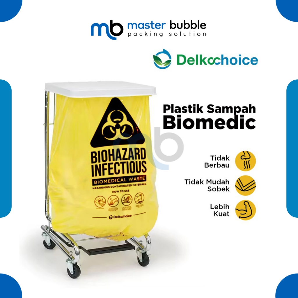 Kantong Plastik Sampah BioHazzard Sampah Limbah Medis plastik Infeksius Delkochoice
