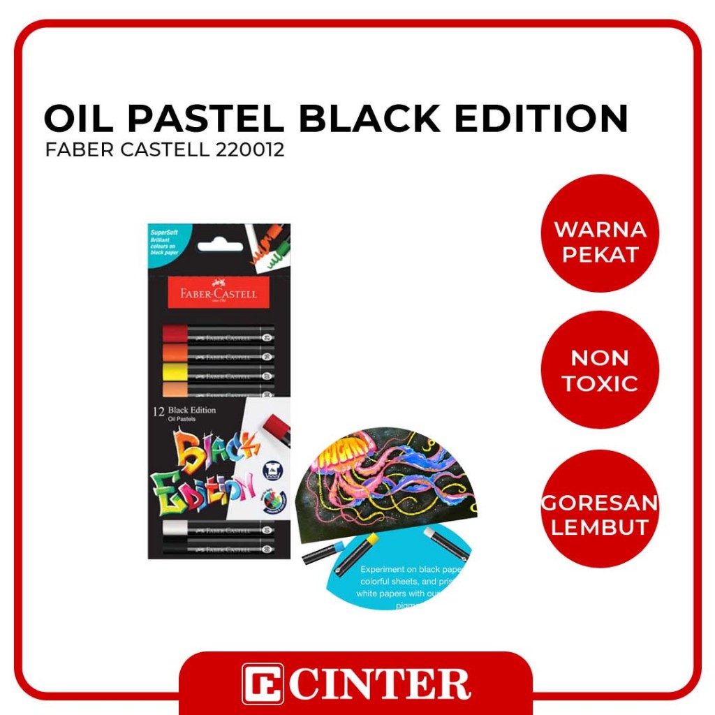 

FABER CASTELL - Oil Pastel Black Edition 12 Warna 220012