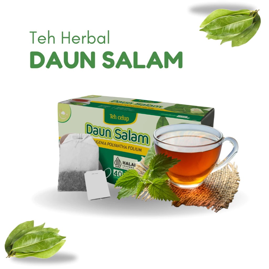 

Teh celup daun salam original menurunkan asam urat, minuman sehat penuh khasiat 20kantong